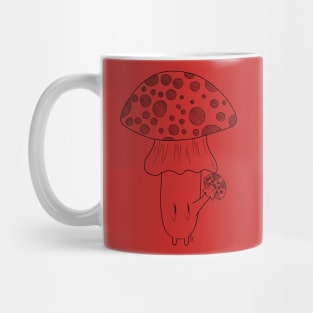 Amanita Black Lineart Mug